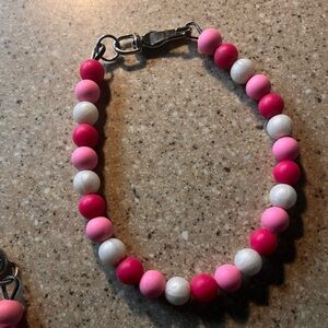 Dog collar large breed dog pink